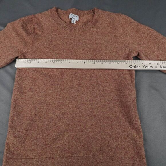 J Crew Womens Teddie Sweater Small Brown Slub Minimalist Cozy Y2K Retro Preppy - Picture 9 of 10